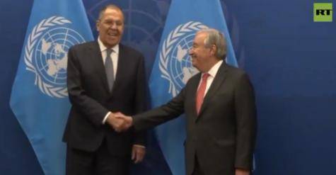 皇冠信用网结算日_拉夫罗夫:为什么没有俄国旗 古特雷斯:因为皇冠信用网结算日你不是俄总统